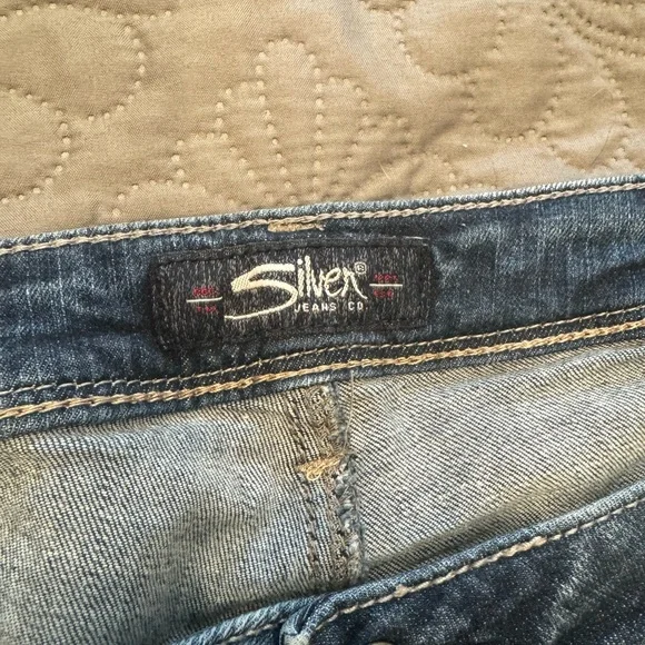 Silver Jeans Dark and Light Blue Denim - Picture 3 of 5
